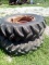 (2) 14.9-28 TRACTOR TIRES AND WHEEL 8 LUG