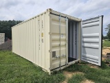 2023 RXCU 20' BEIGE SHIPPING CONTAINER SN: TJRX10207004123, INSIDE 8'X8' SE