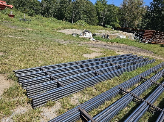 NEW 20' 5 BAR CONTINUOUS FENCE PANEL (10) WITH CONNECTORS