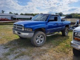1999 BLUE DODGE RAM 1500 EXT. CAB, 5.9 GAS MOTOR, AUTOMATIC, 4 SPEED, 4WD,