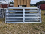 NEW 10' GALV 6 BAR GATE WITH CHAIN/HARDWARE