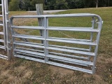 NEW 8' GALV 6 BAR GATE WITH CHAIN/HARDWARE