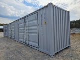 2023 USED ONCE 40' MULTIDOOR SHIPPING CONTAINER, 2 13' SIDE BAYS, NYIU00042