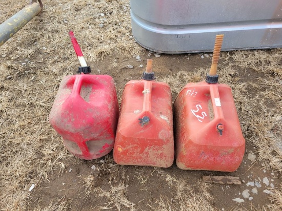 RED GAS JUGS (3)