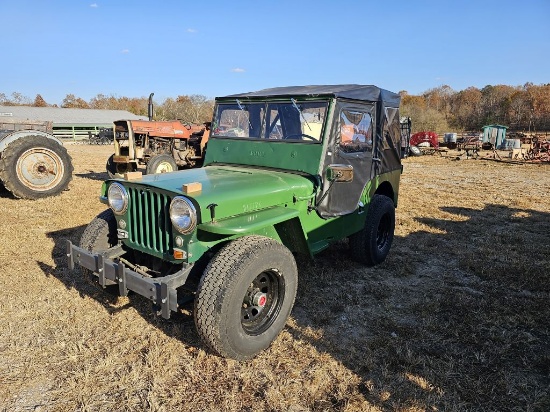 1948 JEEP WILLYS MILES SHOWING 16,654, 3 SPEED MANUAL, 4WD, VIN: CJ2A162815