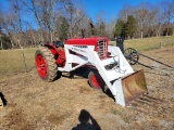 FARMALL 504 TRICYCLE TRACTOR WITH INTERNATIONAL FRONT END LOADER, HOURS SHO