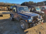 2000 JEEP WRANGLER, MILES SHOWING: 149,531, VIN: 1J4FA4956YP798052, HAS TIT