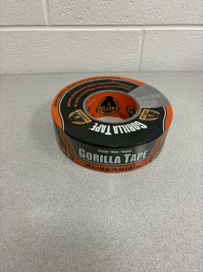 1 roll of 1.8 inch by 50 yards black Gorilla tape. These new items are dona