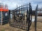 UNUSED 2023 GREATBEAR WROUGHT IRON BI-PARTING ENTRANCE GATES, EACH GATE IS