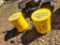 FLAMMABLE TRASH CANS WITH LIDS (2)