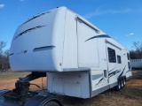 2006 GULF STREAM CAMPER TOY HAULER, 3 SLIDE OUTS, TRIAXLE, 39' FROM NECK TO