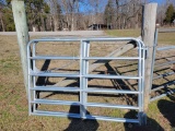 NEW GALV 6' 6 BAR GATE WITH PINS AND CHAIN