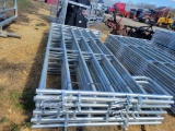 UNUSED 10' GALV STANDARD DUTY PANELS WITH PINS (10)