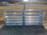 NEW GALV 10' 6 BAR GATE WITH PINS AND CHAIN