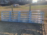 NEW GALV 16' 6 BAR GATE WITH PINS AND CHAIN