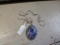 SODALITE NECKLACE PENDANT WITH CHAIN METAL: GERMAN SILVER