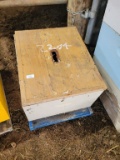 DEEP HIVE WITH BOTTOM BOARD WITH BARE FRAMES , ALL PROCEEDS FROM THIS LOT W