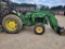 JOHN DEERE 2155 TRACTOR, FRONT END LOADER WITH 5' BUCKET, HOURS SHOWING: 49