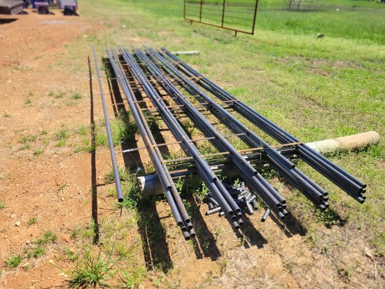 NEW 20' 5 BAR CONTIUOUS FENCE PANELS (7 PANELS) WITH CONNECTORS