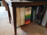SIDE TABLE WITH BOOKS