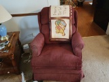 RED FABRIC RECLINER