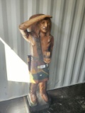 6' WOOD INDIAN STATUE