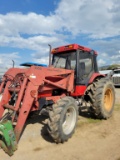 CASE INTERNATIONAL 595 CAB TRACTOR, 4WD, CASE 2255 FRONT END LOADER WITH SP