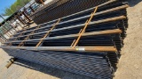 NEW 20' 5 BAR CONTINUOUS FENCE PANELS, WITH CONNECTORS, 4FT TALL, (10)