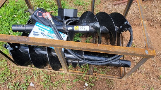 2025 UNUSED MOWER KING SSECAG-Y WITH 3 BITS, SKID STEER AUGER WITH 6", 12",