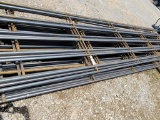 NEW 5 BAR 20' CONTINUOUS FENCE PANELS (10) W/ CONNECTORS (HAVE 15 MORE AVAI