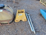 2 METAL STAND YELLOW METAL CAGE AND WATER TANK