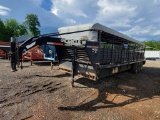 2014 CIRCLE W 28' X 7' STOCK TRAILER, TRI-AXLE, GVWR 10,450, VIN: 1C9TB3280