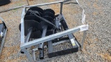 UNUSED 2025 JCT SKID STEER HYDRAULIC AUGER DRIVE AND BITS (THREE QUICK ATTA