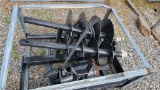 UNUSED 2025 JCT SKID STEER HYDRAULIC AUGER DRIVE AND BITS (THREE QUICK ATTA
