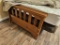 WOODEN ARMED FUTON FRAME, BEDDING NOT INCLUDED