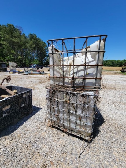 2 PLASTIC STORAGE TOTES