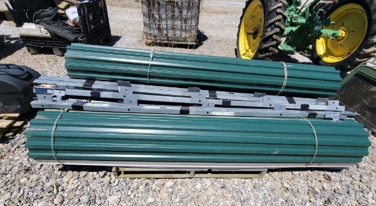 4 GREEN 8' METALROLL UP DOORS