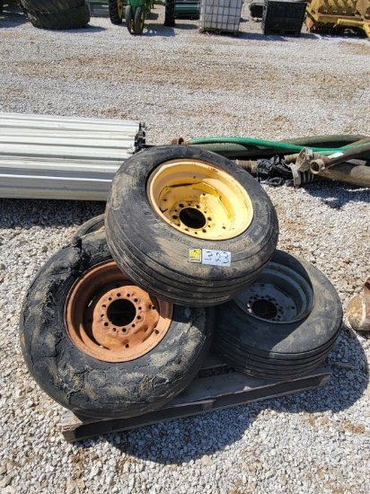 PALLET OF IMPLEMENT TIRES AND WHEELS (4)