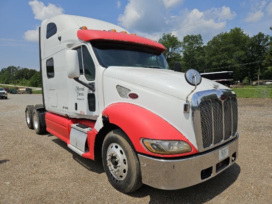 2010 PETERBILT 387 SEMI SLEEPER TRUCK, DUAL AXLES, CUMMINS MOTOR, AIR RIDE,