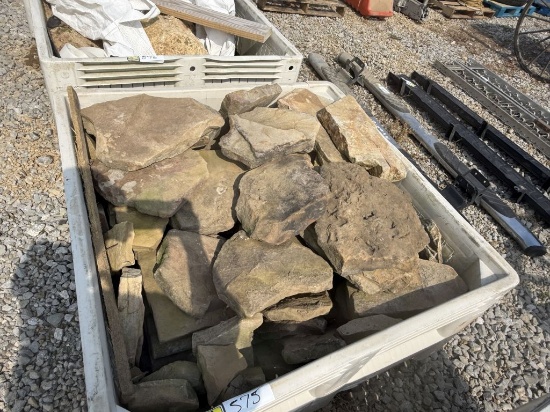 CRATE OF FLAT LANDSCAPING STONE