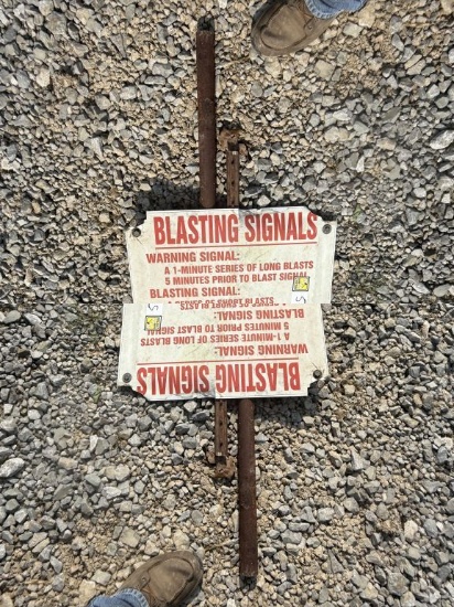 STEEL PIPE AND SIGN