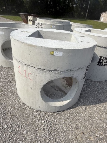 CONCRETE JUNCTION PIPE 42" TALL 58" WIDE 30" HOLE