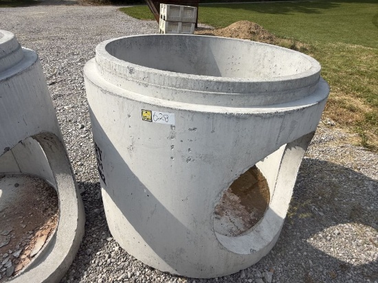 CONCRETE JUNCTION PIPE 50" WIDE 52" TALL 32" HOLE