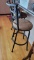 (2) SWIVEL BAR STOOL METAL FRAME W/ CLOTH SEATS