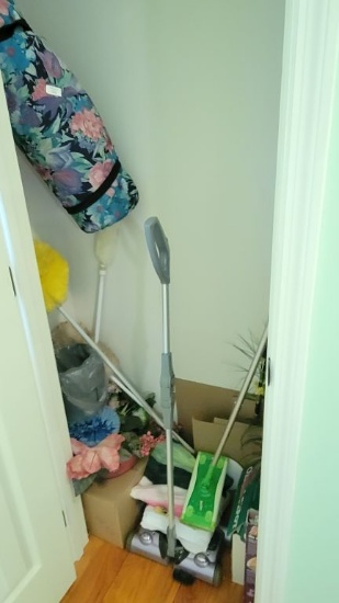 CONTENT OF CLOSET, CLEANING SUPPLIES, AND DECOR, BUYER MUST TAKE ALL ITEMS