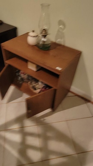 T.V STAND CABINET WITH GLASSWARE
