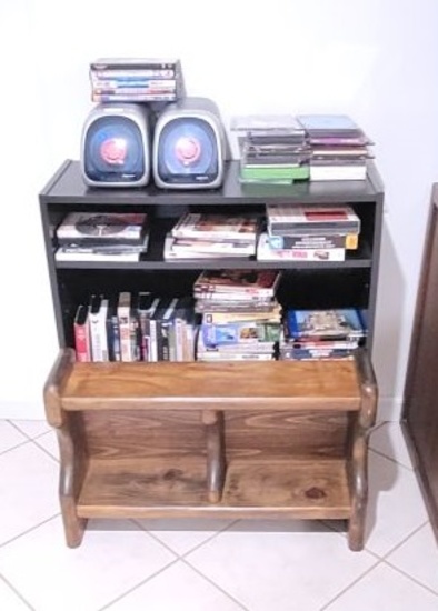 SHELF WITH CDS AND DVDS