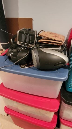 RADIO, BOXES OF CHRISTMAS ITEMS