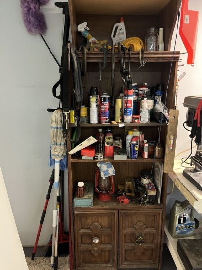 CABINET OF MISC TOOLS AND CABINET