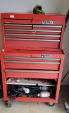 HUSKY TOOL CHEST 8 DRAWER WITH TOP AND BOTTOM COMPARTMENT W/CONTENT